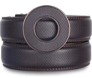 Mio Marino Men's Brown Circlet Classic Ratchet Leather Belt Size 38-54